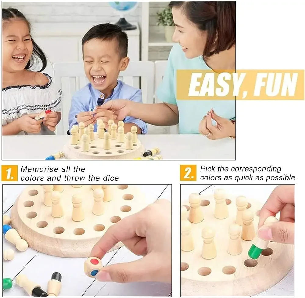 1PC Wooden Memory Match Stick  - đánh giá và giá Board Game Of Life