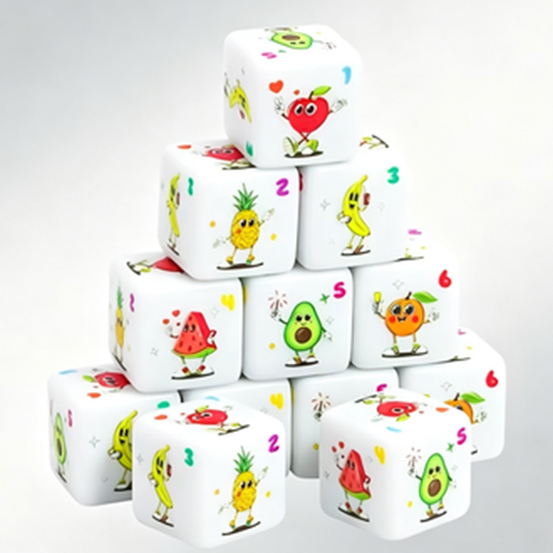 12Pcs Fruit Theme D6 Dice Set  - đánh giá và giá Board Game Live